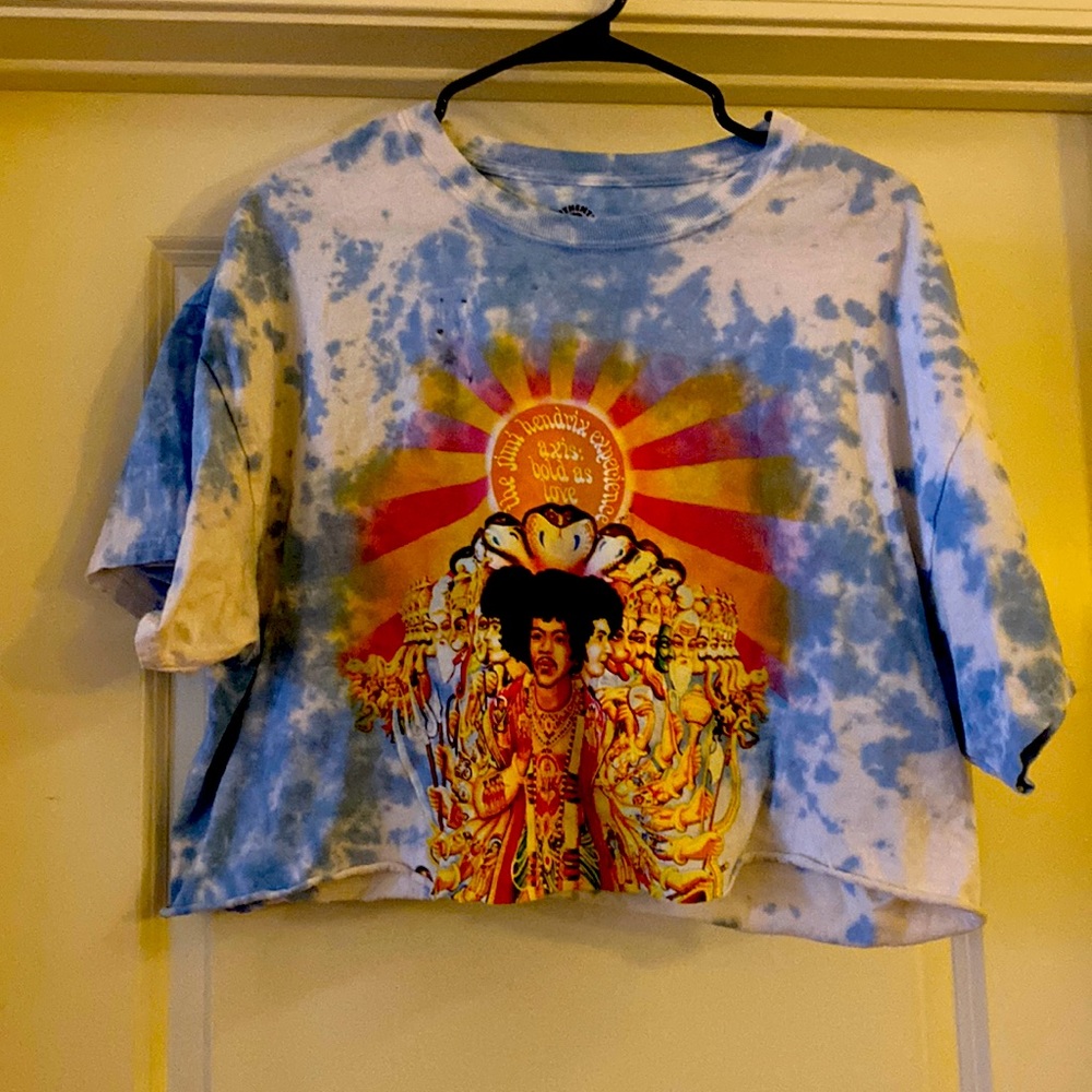 Womens Plus Size Jimi Hendrix Crop Top